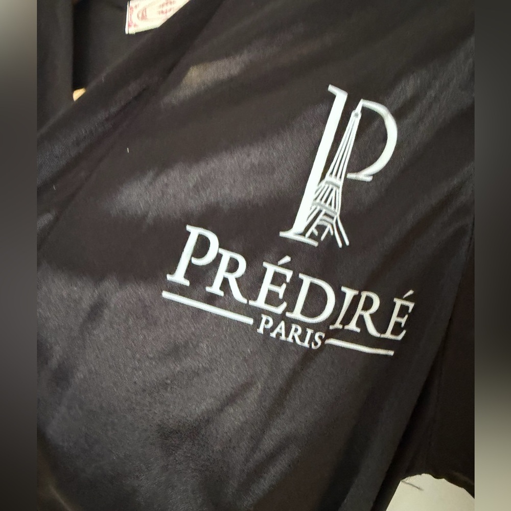 Predire Black Satin Robe